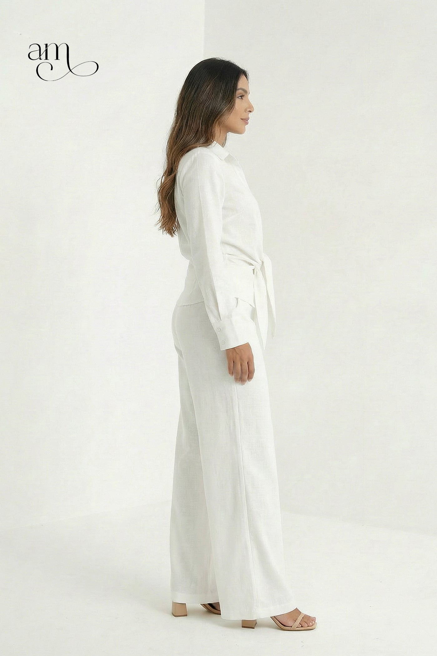 Blusa Blus Manga larga Blanca