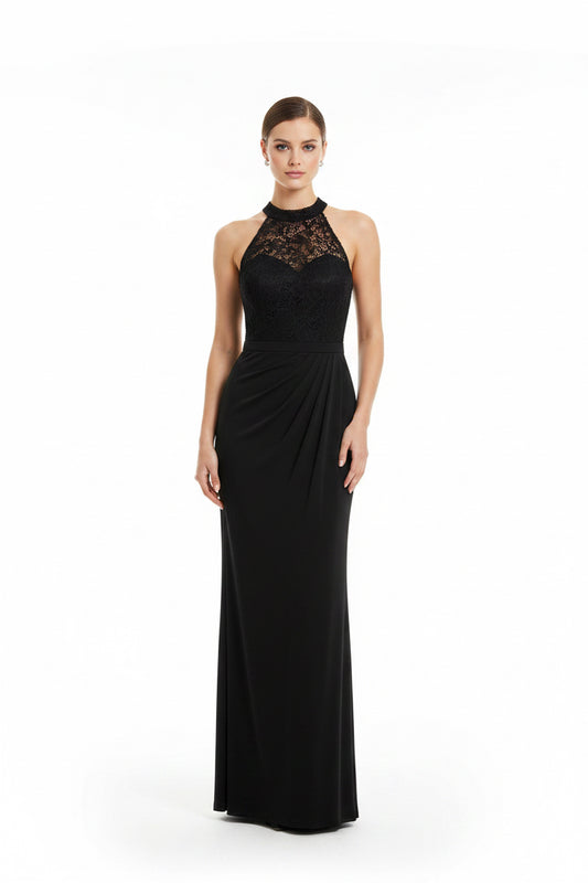 Vestido negro de encaje