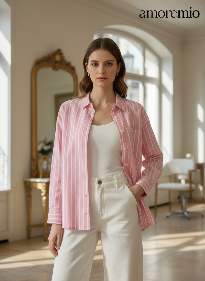 Blusa Pink Manga Larga