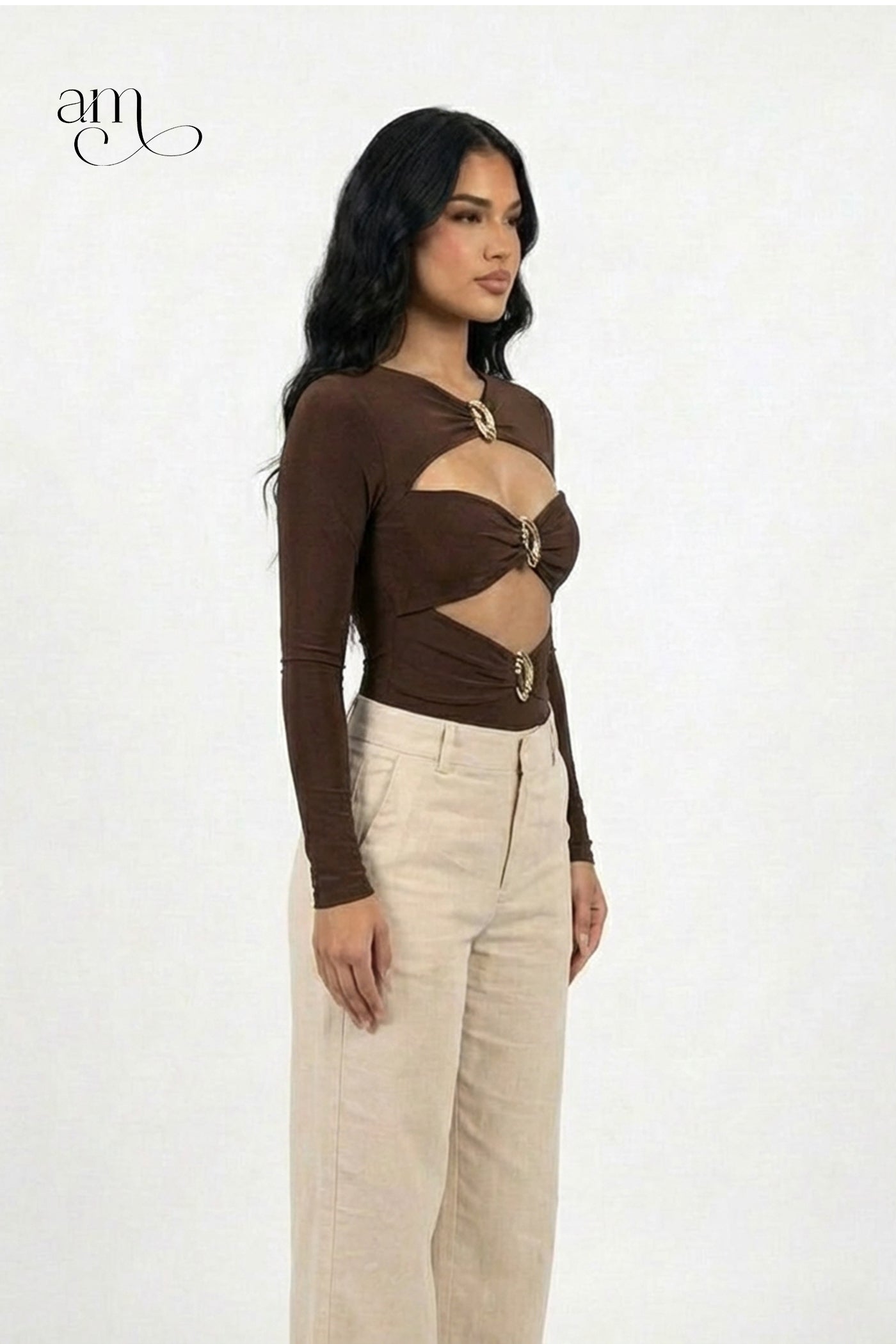 Blusa Coffe Col