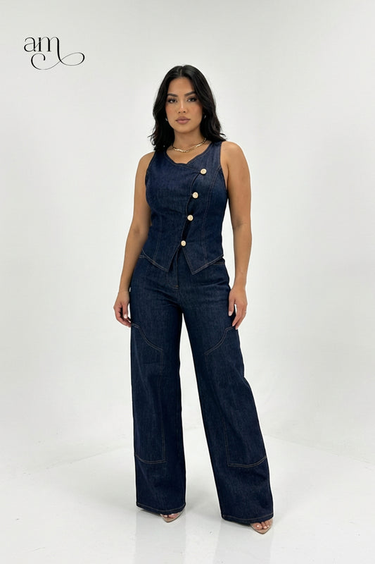 Denim blue set