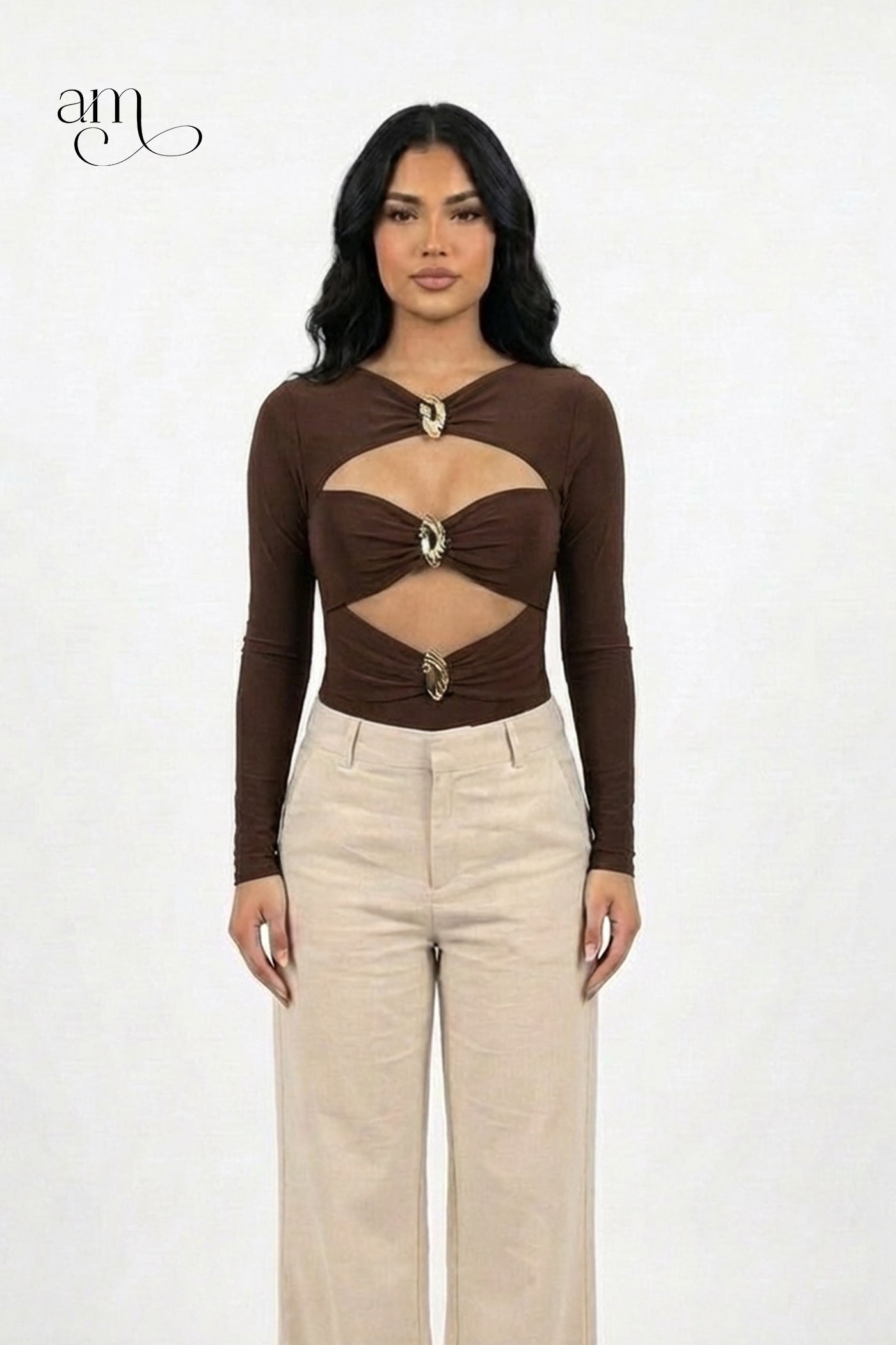 Blusa Coffe Col