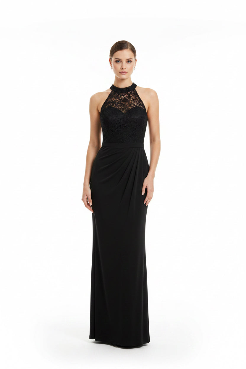 Vestido negro de encaje