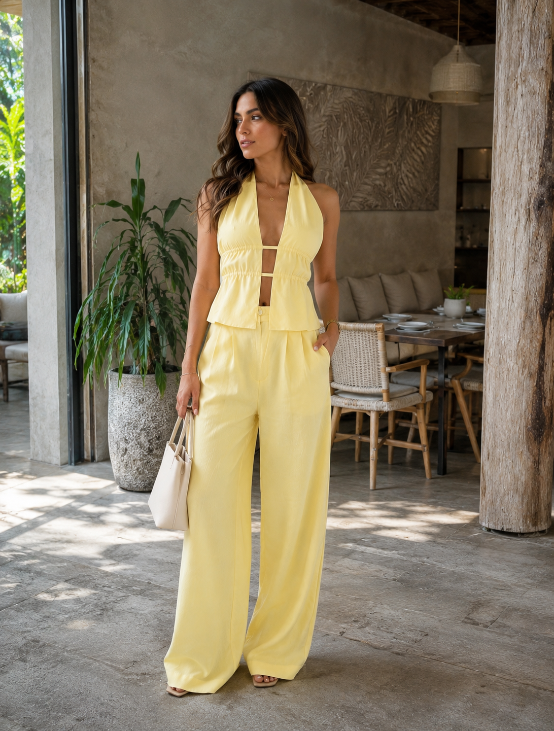 Set Lino Amarillo Natura