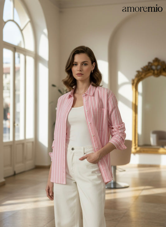 Blusa Pink Manga Larga