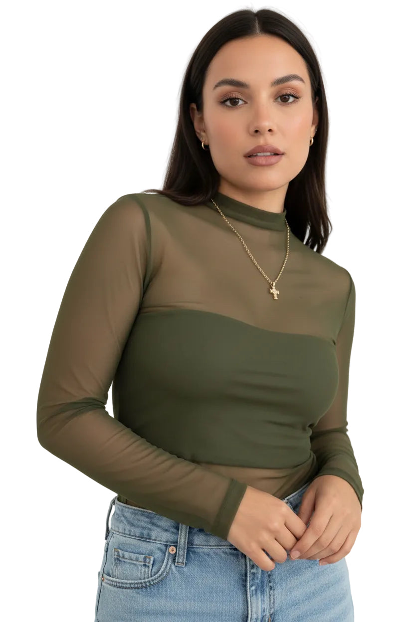 Blusa verde con top