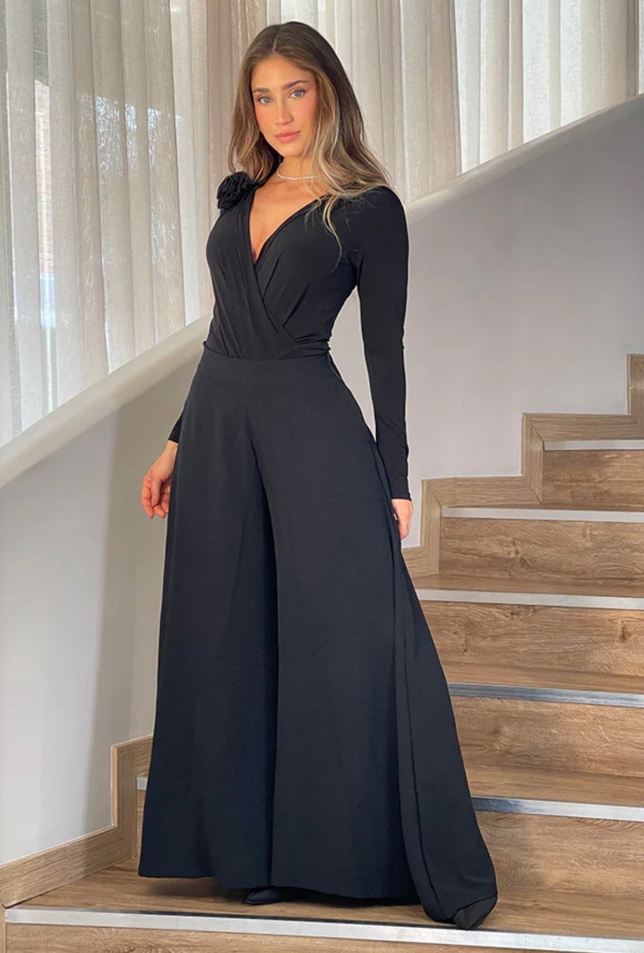 Pantalon Negro Palazo