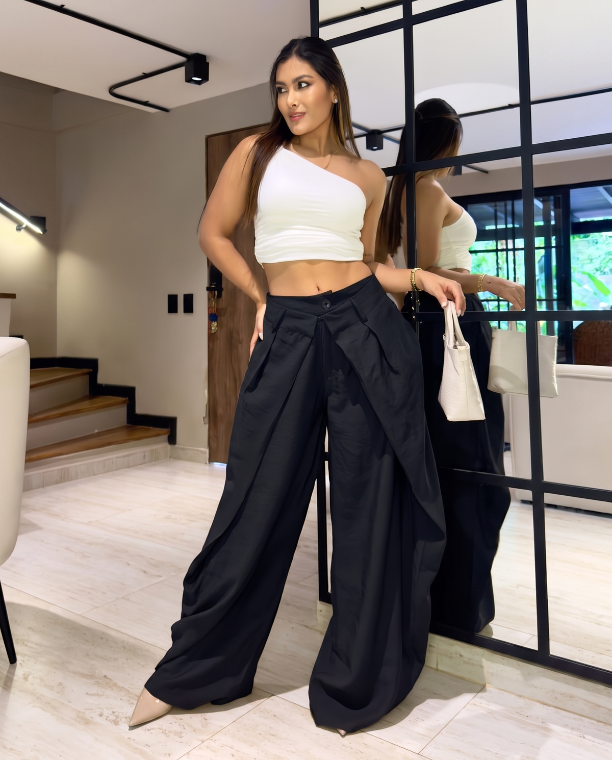 Pantalon Lino Negro Edition