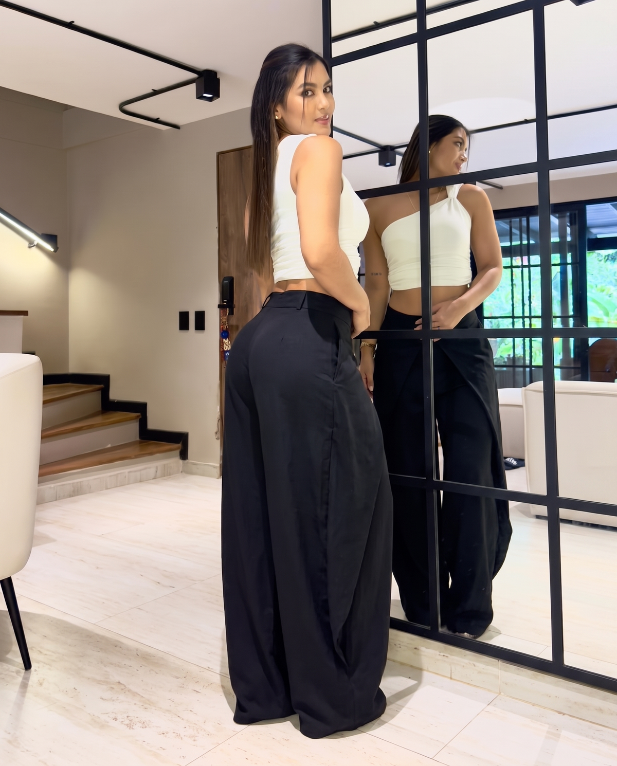 Pantalon Lino Negro Edition